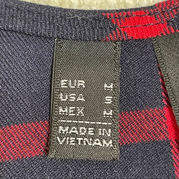 MNG Women’s Plaid Scoop Back Shift Dress - Picture 10 of 14